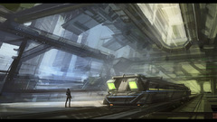 Futuristic subway science fiction