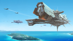 Futuristic vehicles airship