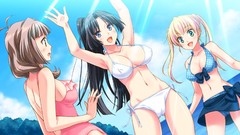 Game cg cleavage bikini aiko swimsuits erect nipples Molamola 