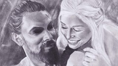 Game of thrones artwork Daenerys Targaryen khal drogo