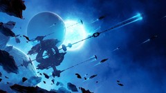 Game planets spaceships science fiction outer space endless 