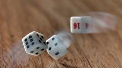 Game Wood dice slow motion