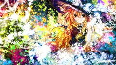 Games abstract hats bows blondes multicolor long hair witches 