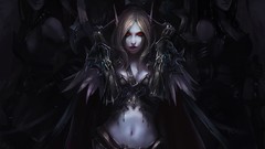 Games armor red eyes artwork fantasy art sylvanas windrunner 