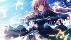 Games clouds wind magic dress blondes sunlight long hair 