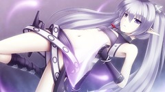 Games long hair purple eyes twintails long ears Record of 