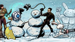 Games snow winter ice Christmas Portal Snowmen portal 2 
