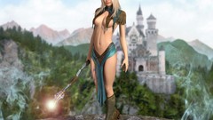 Games woman 3d blondes Wizards artwork boobs cgi fantasy art 3D 