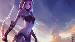 Games woman elves Knives Swords world of warcraft elfen girl 