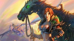 Games woman Horses anime girls world of warcraft redheads 