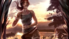 Games woman PC pc games brunettes tomb raider artwork video 