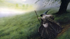 Gandalf the lord of the rings fantasy art The Shire