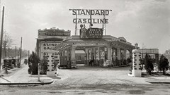 Gas vintage monochrome USA historic gas station