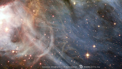 Gaseous streamers flutter from