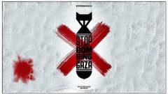 Gaza palestine stop sign bombs propaganda