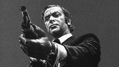 Get Carter monochrome Michael Caine shotguns
