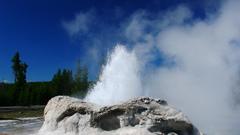 Geyser spray vapor nature