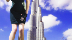 Giant woman Wendy Fiore