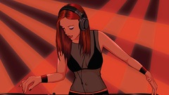 Girl DJ Art vectorized