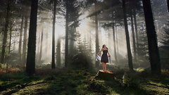 Girl forest alone mystic