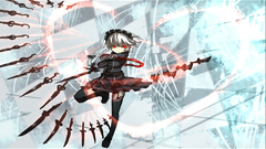 Girl throwing Knives not