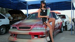 Girls with cars Drifting