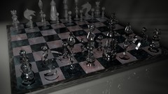 Glass board chess chess board video games