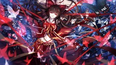 Glass Butterflies navel red eyes Ribbons red dress bows skirts 