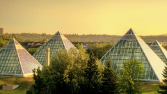 Glass Canada pyramids alberta Edmonton Muttart Conservatory