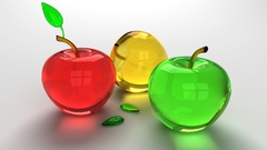 Glass cgi apples glass