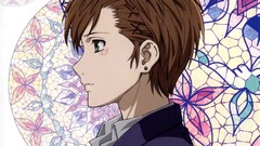 Glass head faces earrings brunettes school uniforms short hair 