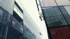 Glass modern suspended architecture reflections buildings