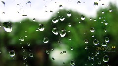 Glass raindrops