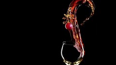 Glass splashes beverages