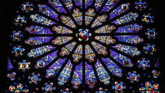 Glass stained glass ceiling