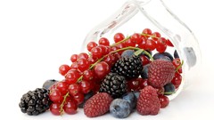 Glass summer love Berries strawberries fruits raspberries 