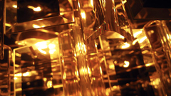 Glass warm colors chandelier