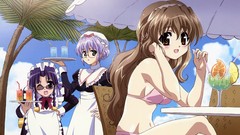 Glasses Beaches anime girls maids hazuki nogizaka haruka no 