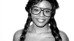 Glasses long hair brown eyes singers black people teen Azealia 