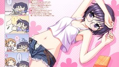 Glasses purple hair short