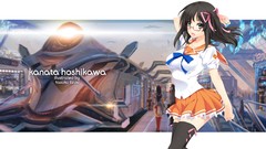 Glasses skirts anime girls green eyes school uniforms black 