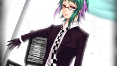 Glasses tie Flags gloves suit shirts jackets pink hair green 