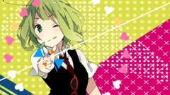 Glasses tie Hearts tongue blush anime girls green eyes short 