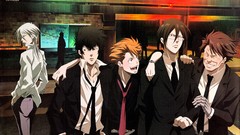 Glasses tie white hair suit shirts belts pants outdoors blush 