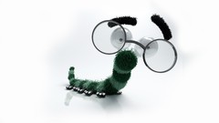 Glasses white background eyebrows funny caterpillars 