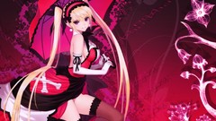 Gloves dress long hair