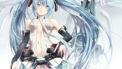 Gloves elbows long hair anime girls hatsune miku vocaloid miku 