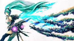 Gloves elbows long hair hatsune miku vocaloid miku append 