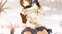 Gloves jackets brown eyes brunettes school uniforms short hair 