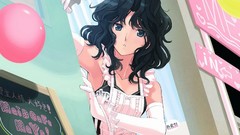 Gloves long hair anime girls armpits blue eyes maids bangs bare 